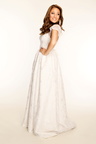 Lace Bohemian Gown Front-Side View